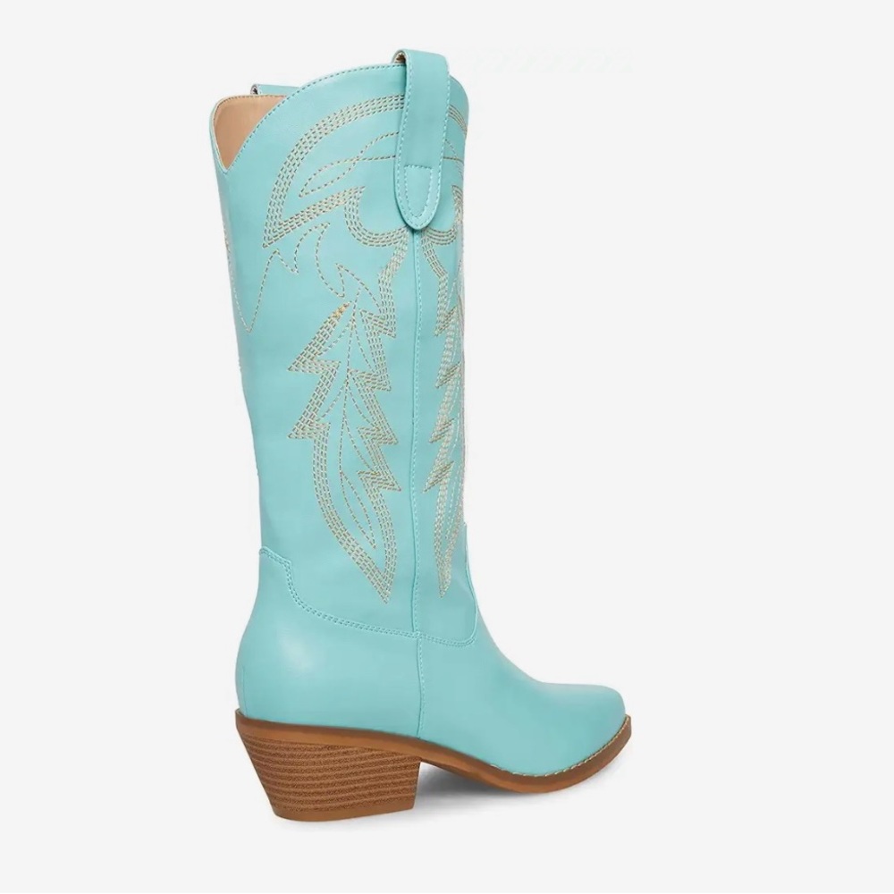 ✅🆕 Madden Girl , turquoise color ,Redford Western style , embroidery Boot - Picture 6 of 9